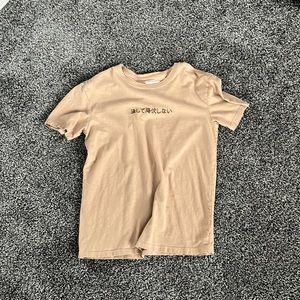 Tan PacSun Tee with writing, size small men’s, never used